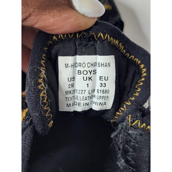 Merrell Boys Hiking Walking Sandal SZ 2M Yellow Black Leather M-Hydro Chp Shan - Picture 8 of 8